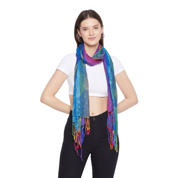 Women's Scarfs Viscose Soft Large Shawl Scarves with Tassel for Christmas Gifts - Picture 2 of 3